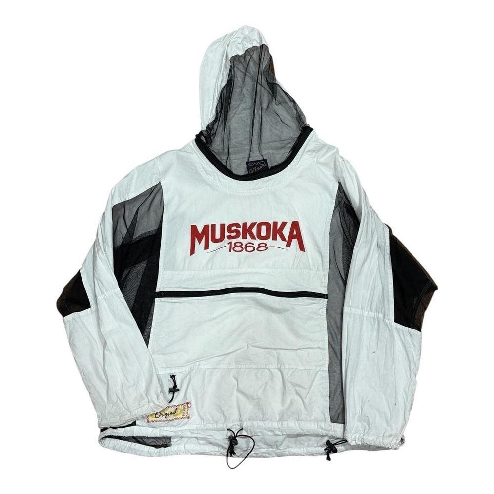 Gilmore Bug Jacket Mens Medium White Muskoka 1868 Pullover Mesh Netting Hoodie